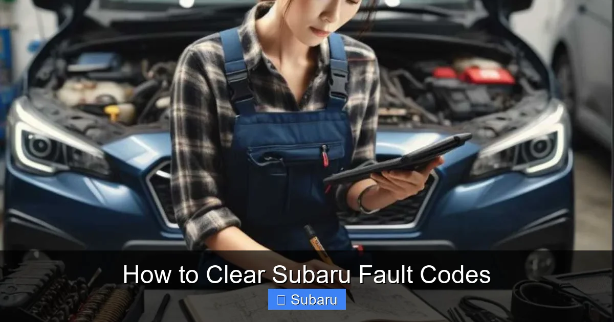 How to Clear Subaru Fault Codes