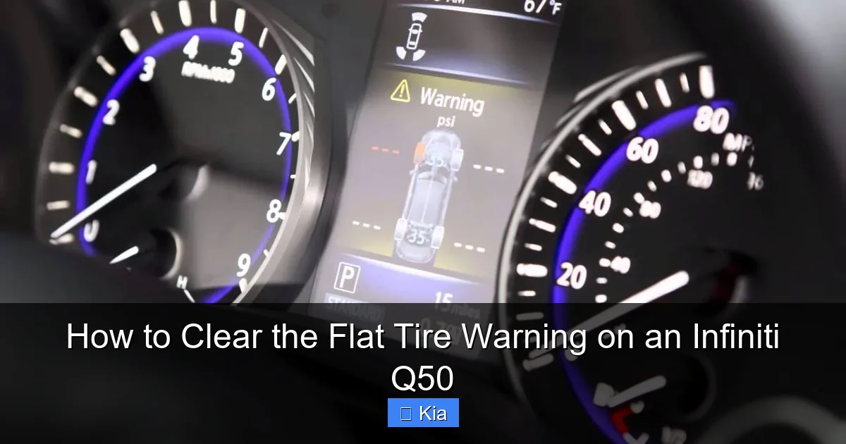 How to Clear the Flat Tire Warning on an Infiniti Q50
