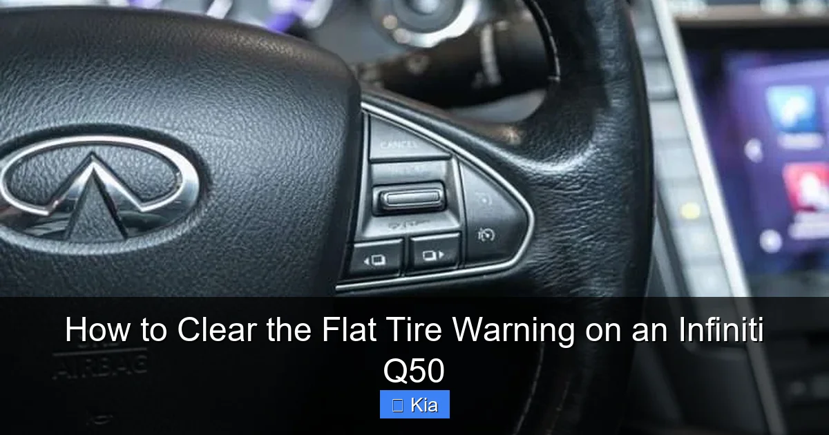 How to Clear the Flat Tire Warning on an Infiniti Q50