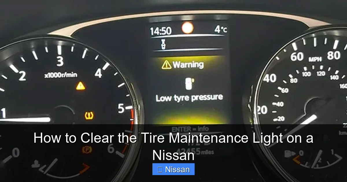 How to Clear the Tire Maintenance Light on a Nissan