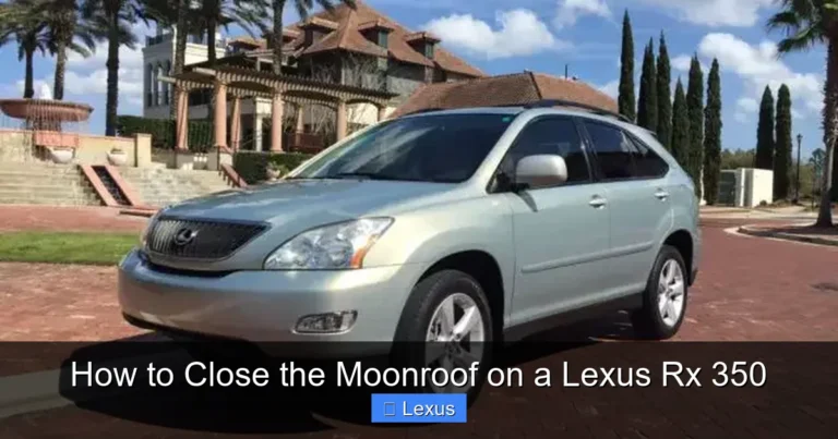 How to Close the Moonroof on a Lexus Rx 350