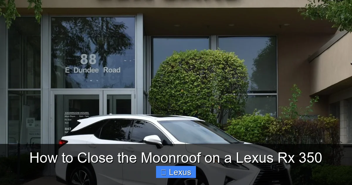 How to Close the Moonroof on a Lexus Rx 350