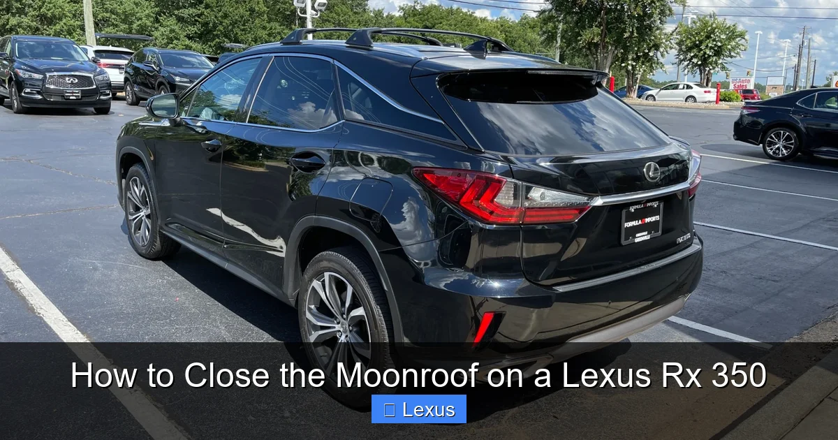 How to Close the Moonroof on a Lexus Rx 350