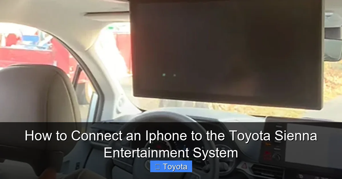 How to Connect an Iphone to the Toyota Sienna Entertainment System