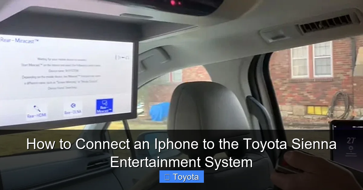 How to Connect an Iphone to the Toyota Sienna Entertainment System