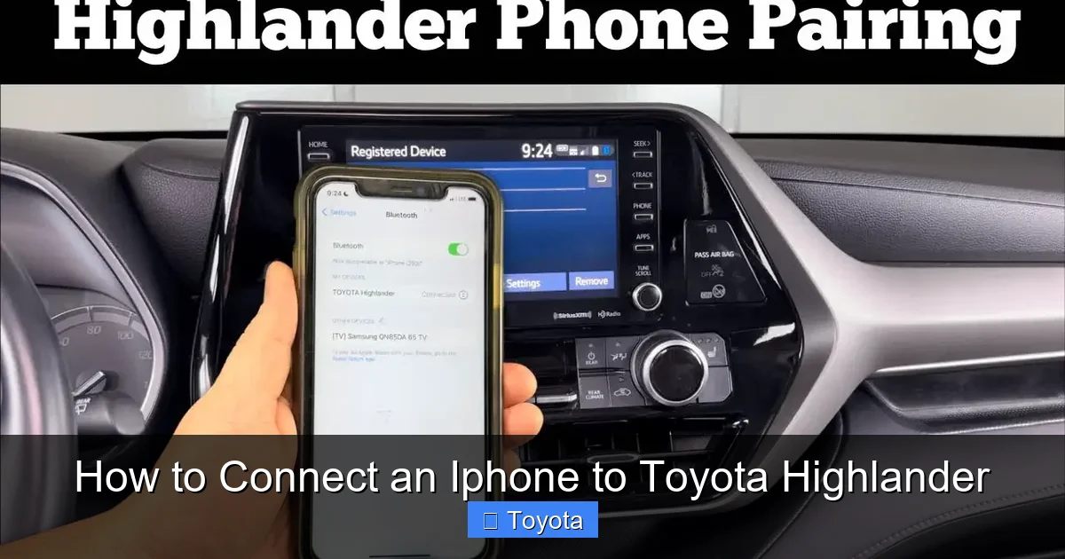 How to Connect an Iphone to Toyota Highlander
