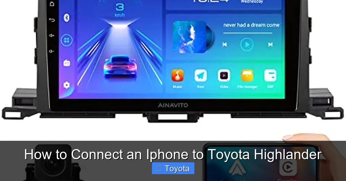 How to Connect an Iphone to Toyota Highlander