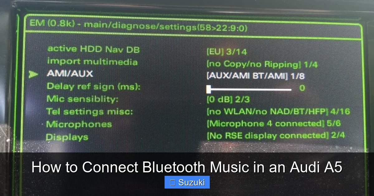 How to Connect Bluetooth Music in an Audi A5