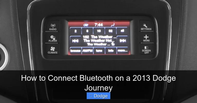 How to Connect Bluetooth on a 2013 Dodge Journey