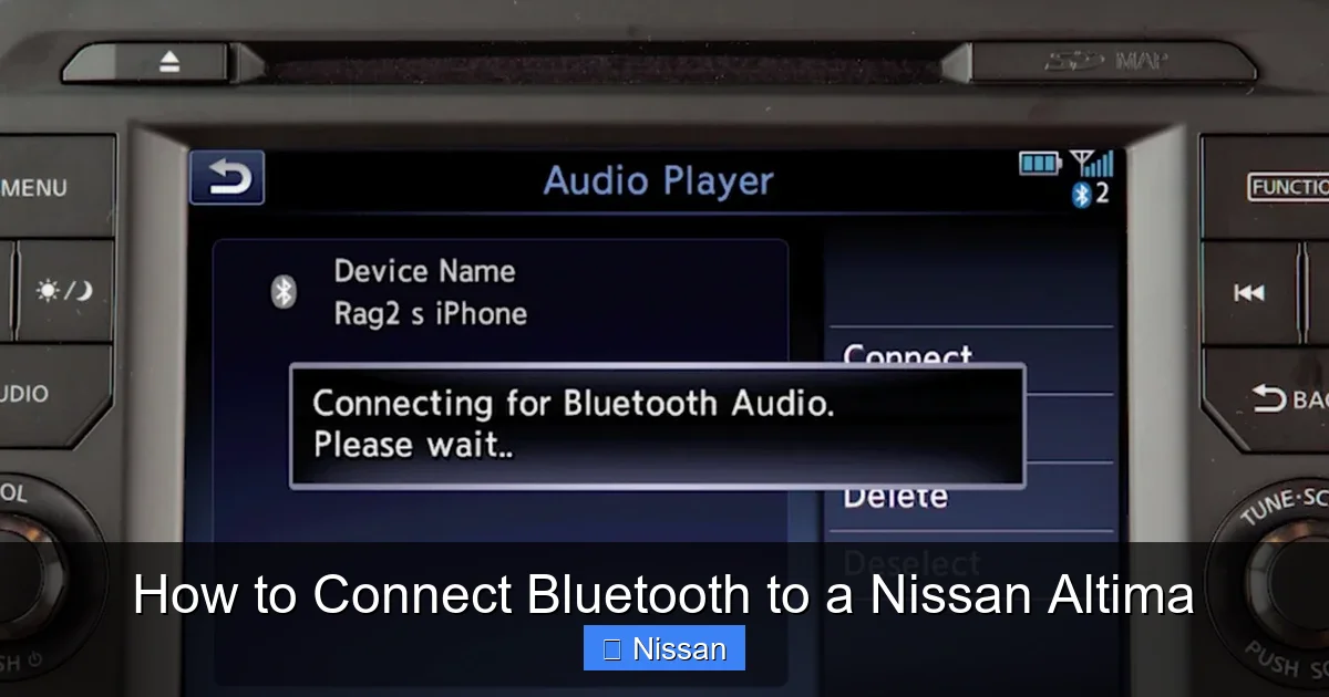 How to Connect Bluetooth to a Nissan Altima