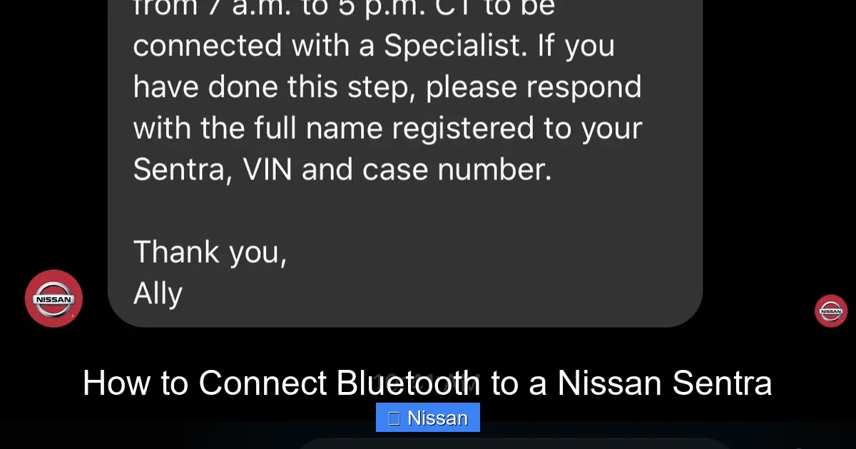 How to Connect Bluetooth to a Nissan Sentra