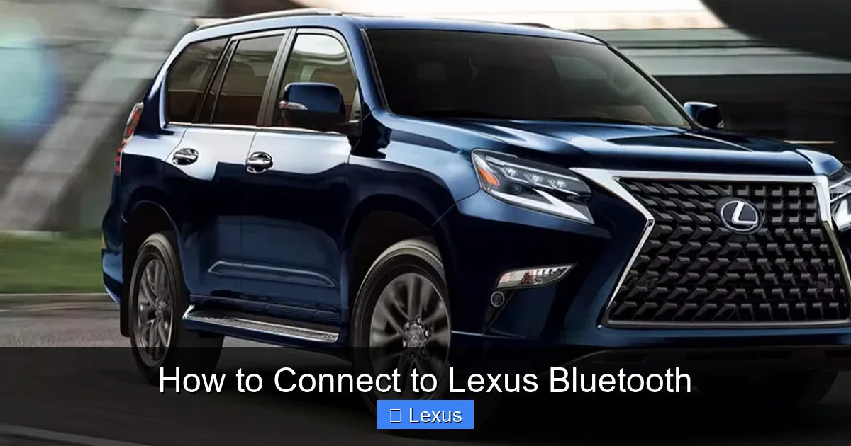 How to Connect to Lexus Bluetooth