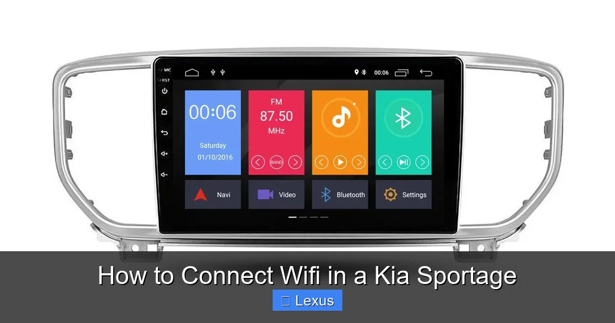 How to Connect Wifi in a Kia Sportage