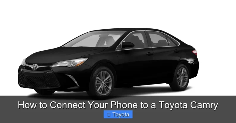 How to Connect Your Phone to a Toyota Camry