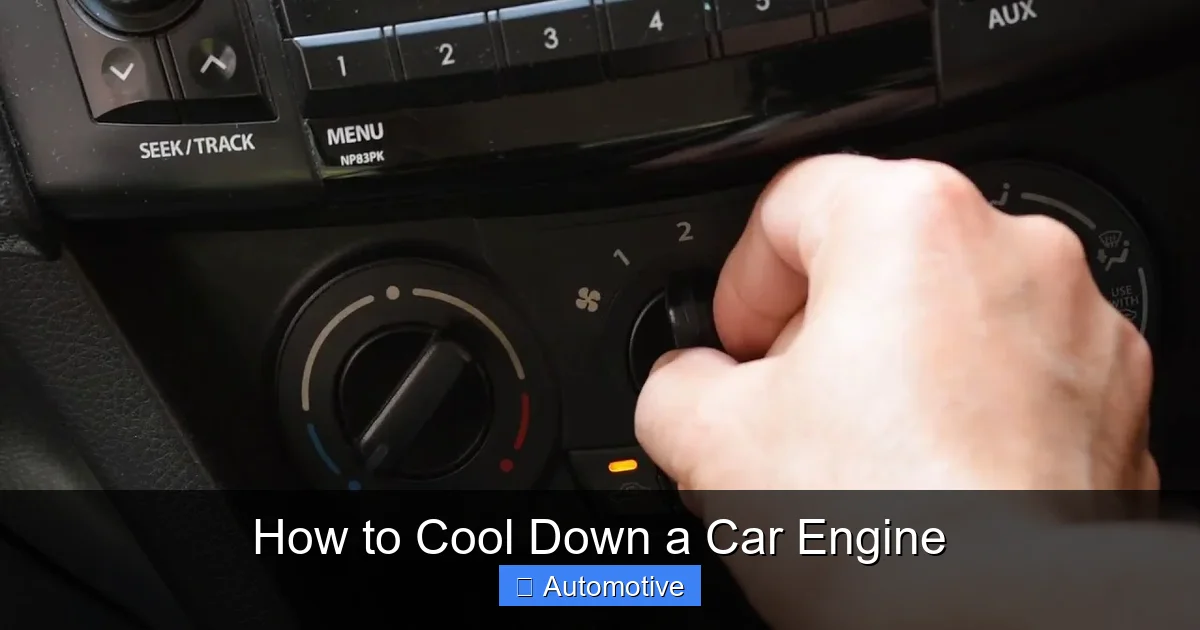 How to Cool Down a Car Engine