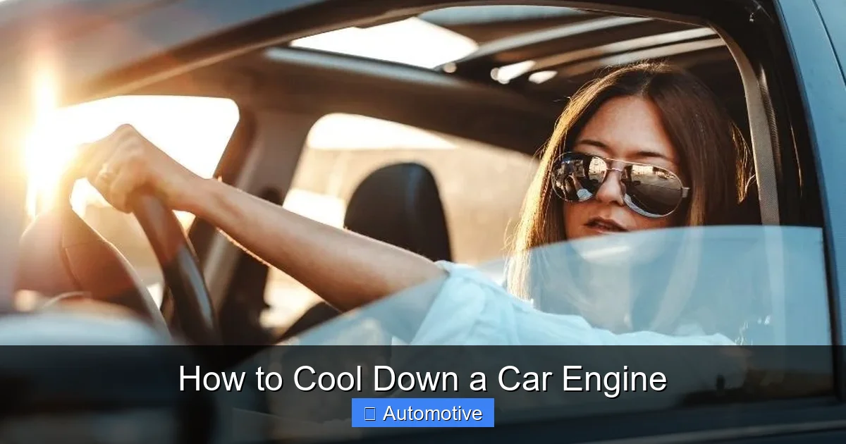 How to Cool Down a Car Engine