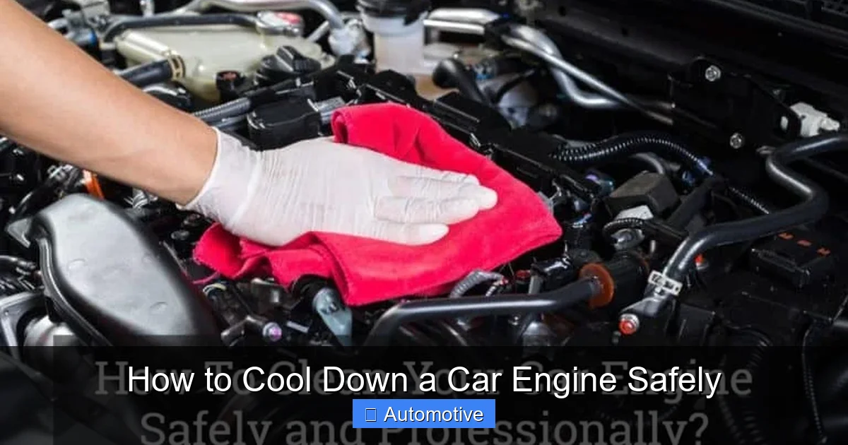 How to Cool Down a Car Engine Safely