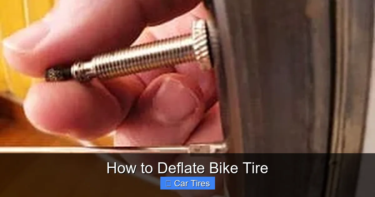 How to Deflate Bike Tire