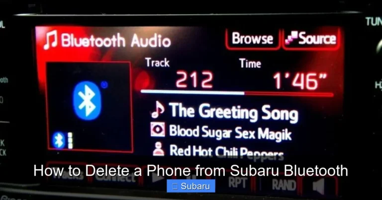 How to Delete a Phone from Subaru Bluetooth