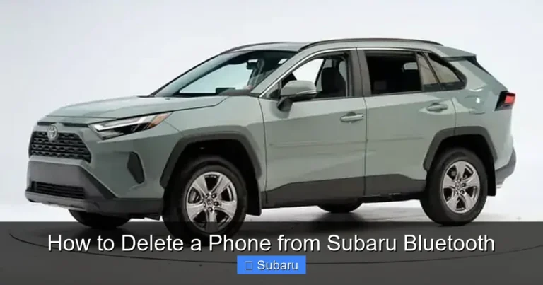 How to Delete a Phone from Subaru Bluetooth