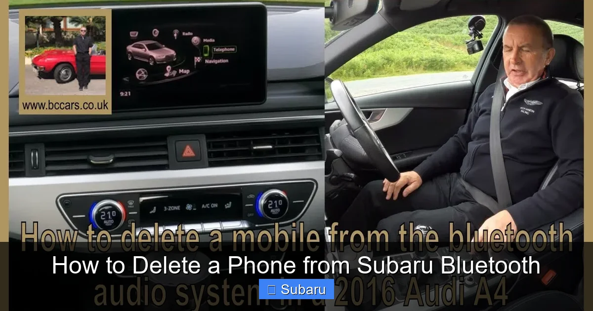 How to Delete a Phone from Subaru Bluetooth