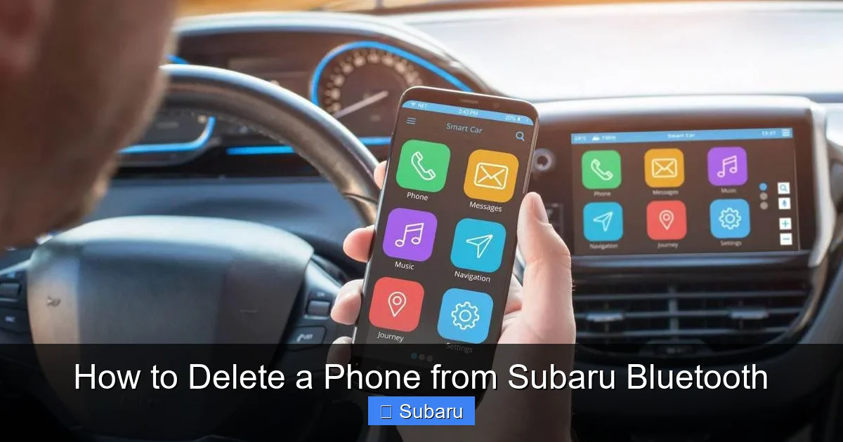 How to Delete a Phone from Subaru Bluetooth