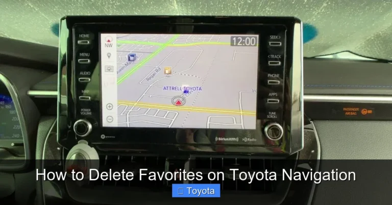 How to Delete Favorites on Toyota Navigation