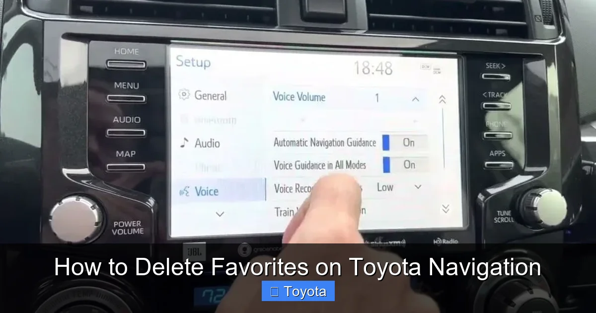 How to Delete Favorites on Toyota Navigation