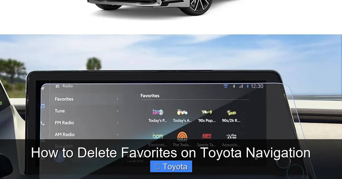 How to Delete Favorites on Toyota Navigation