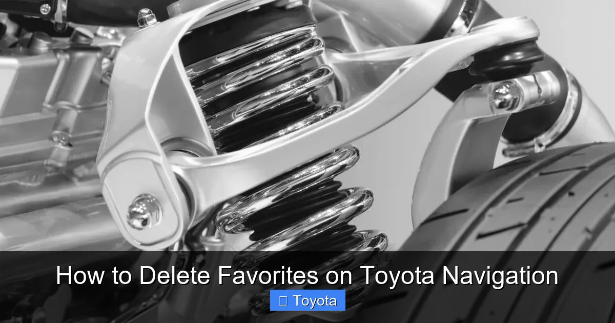 How to Delete Favorites on Toyota Navigation