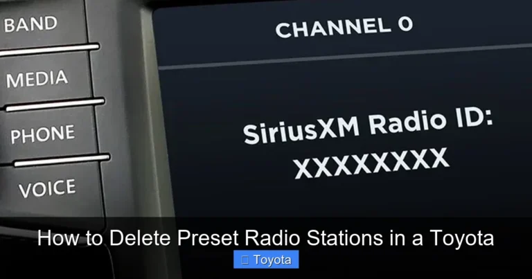 How to Delete Preset Radio Stations in a Toyota