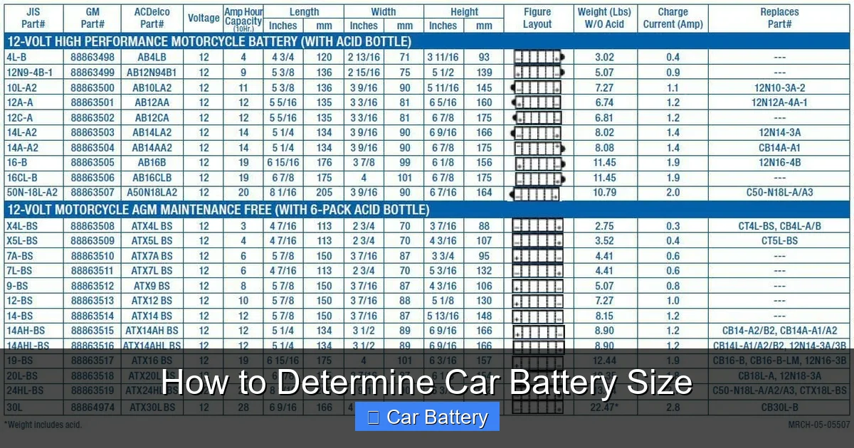 How to Determine Car Battery Size
