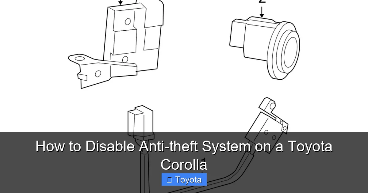 How to Disable Anti-theft System on a Toyota Corolla