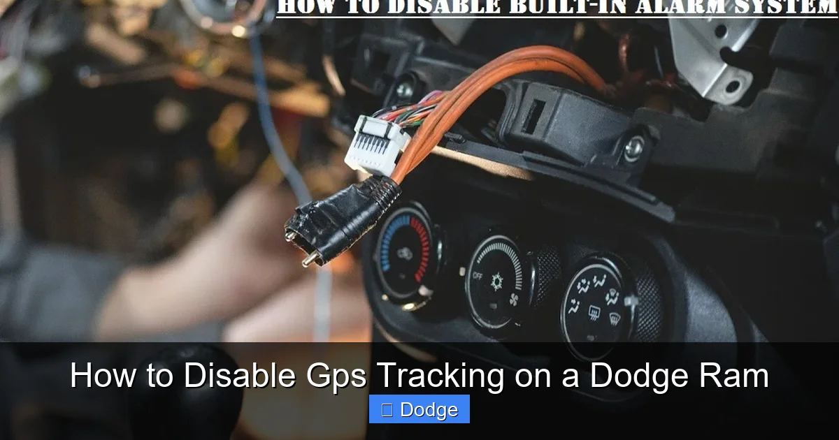 How to Disable Gps Tracking on a Dodge Ram