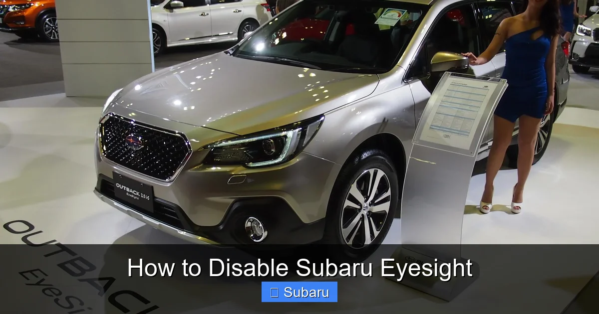 How to Disable Subaru Eyesight