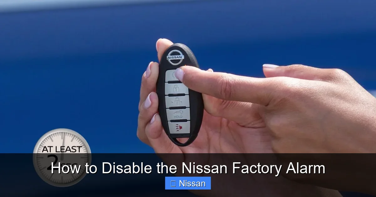 How to Disable the Nissan Factory Alarm