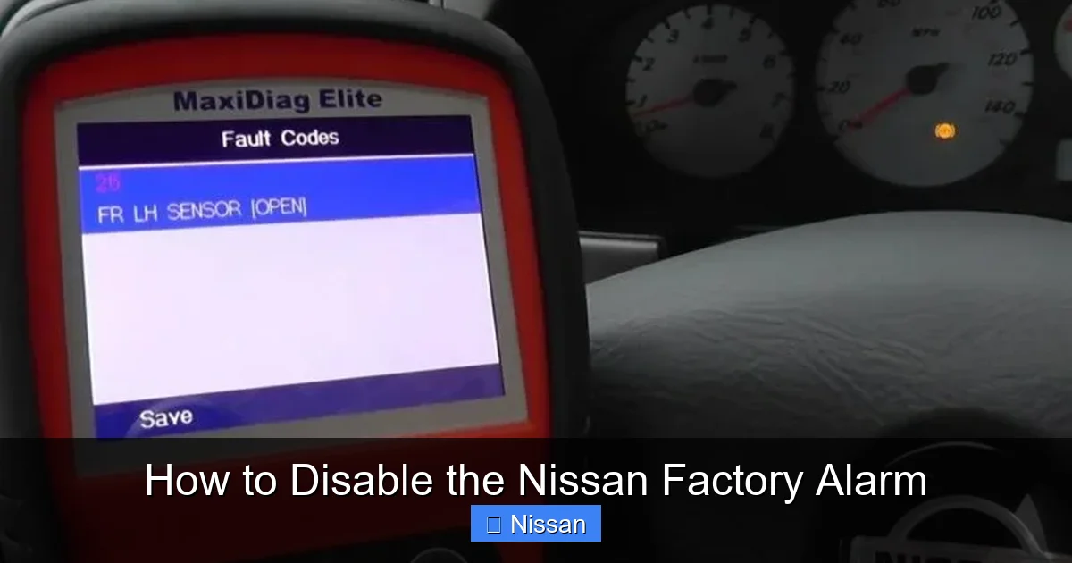 How to Disable the Nissan Factory Alarm