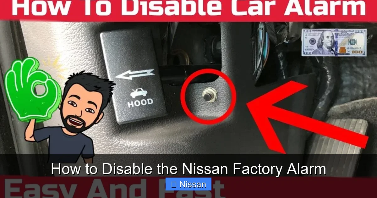 How to Disable the Nissan Factory Alarm