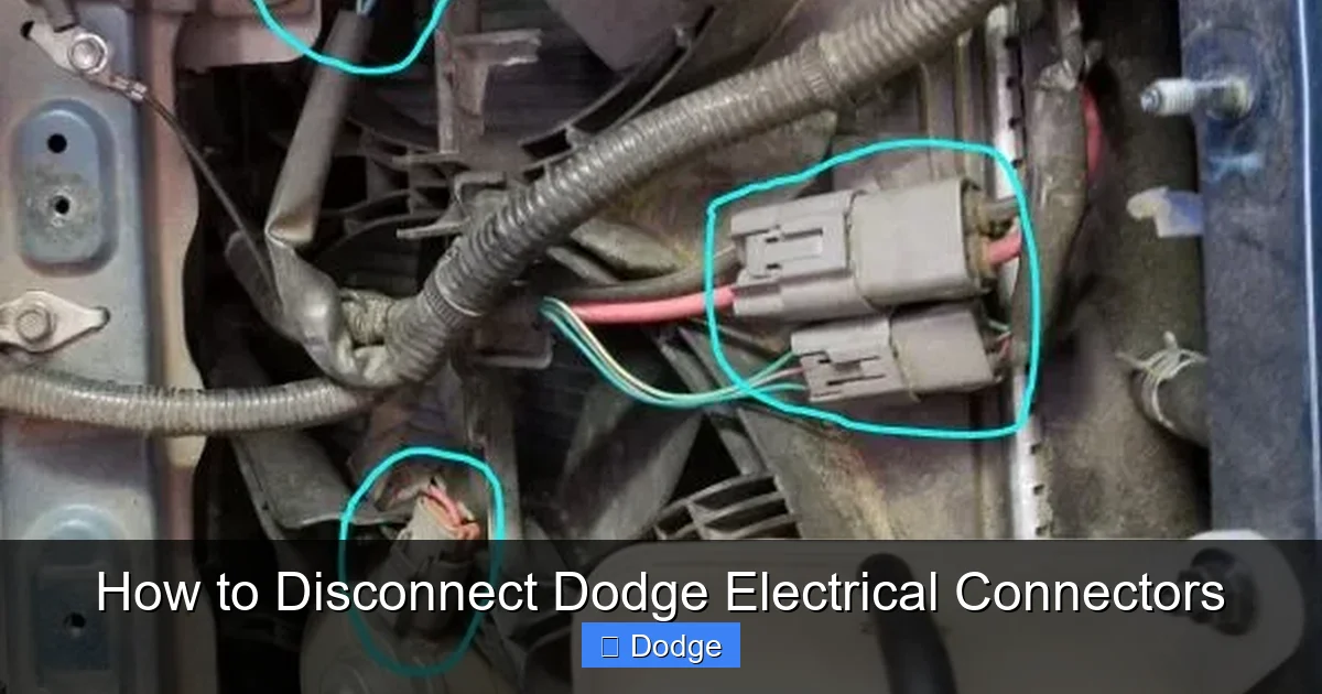 How to Disconnect Dodge Electrical Connectors