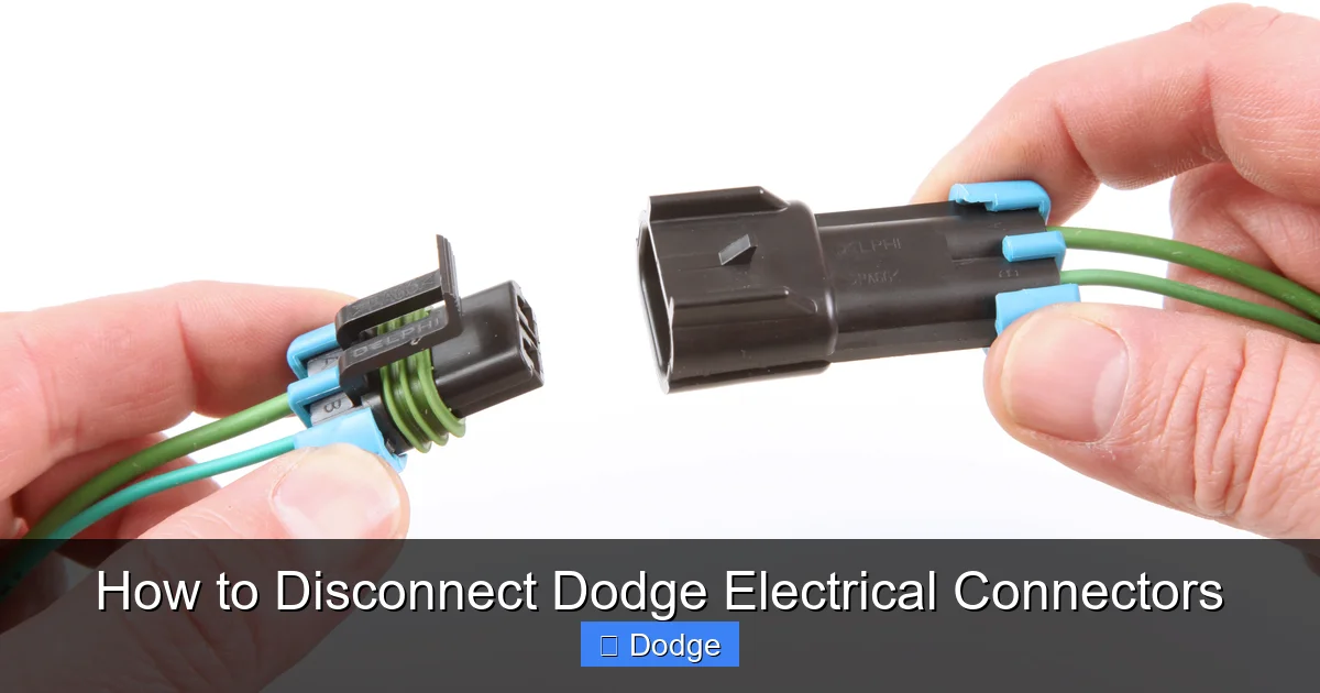 How to Disconnect Dodge Electrical Connectors