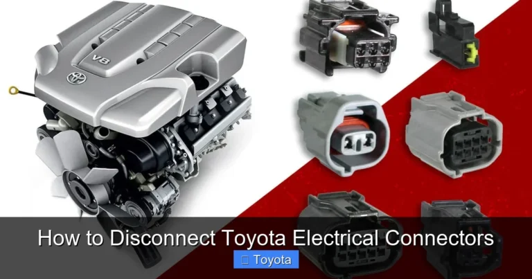 How to Disconnect Toyota Electrical Connectors
