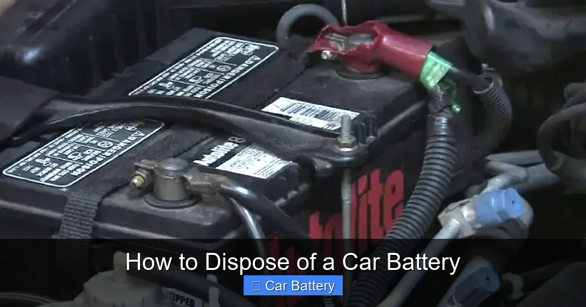 How to Dispose of a Car Battery