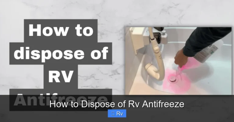 How to Dispose of Rv Antifreeze