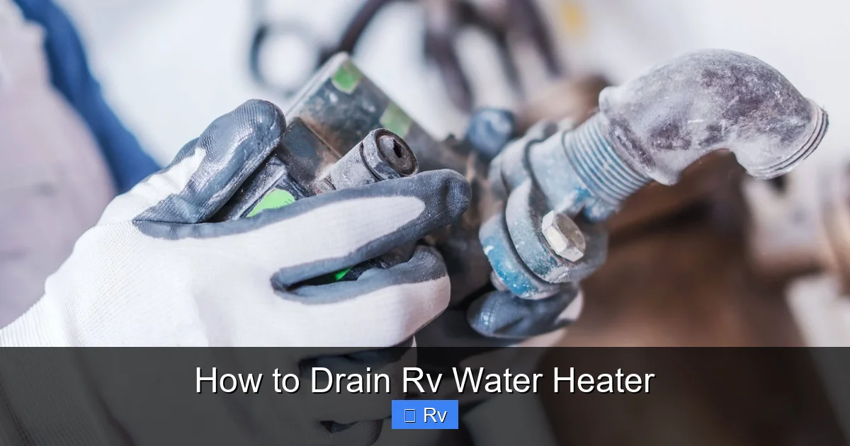 How to Drain Rv Water Heater