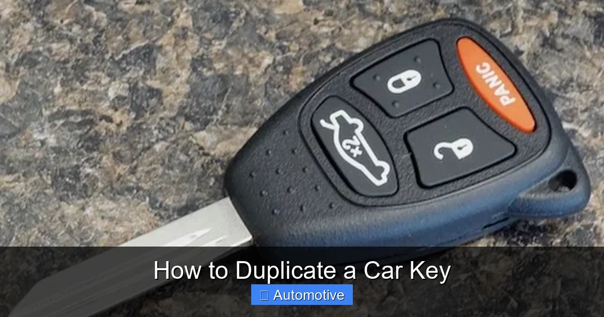 How to Duplicate a Car Key