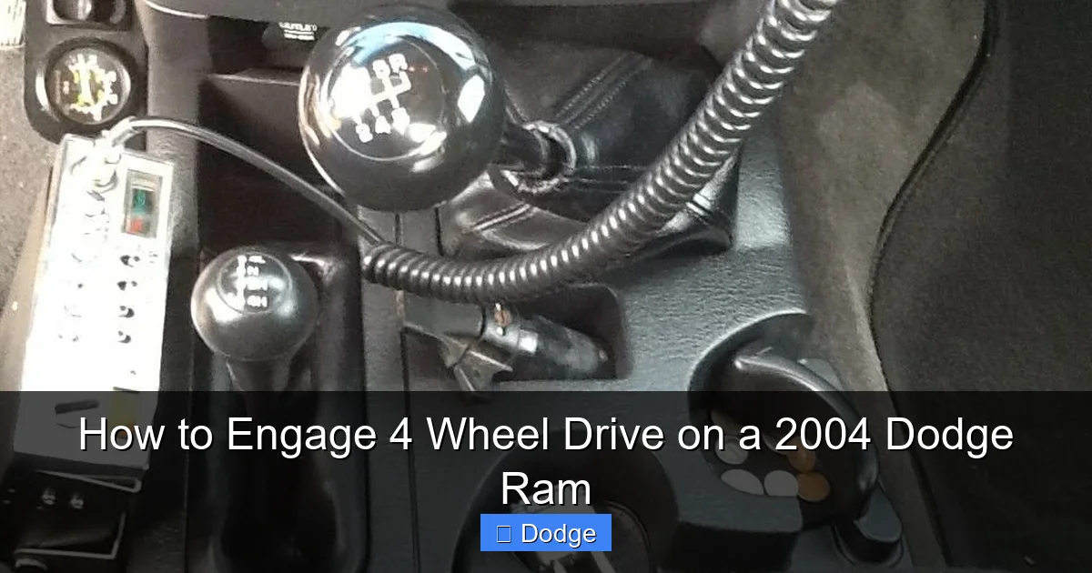 How to Engage 4 Wheel Drive on a 2004 Dodge Ram