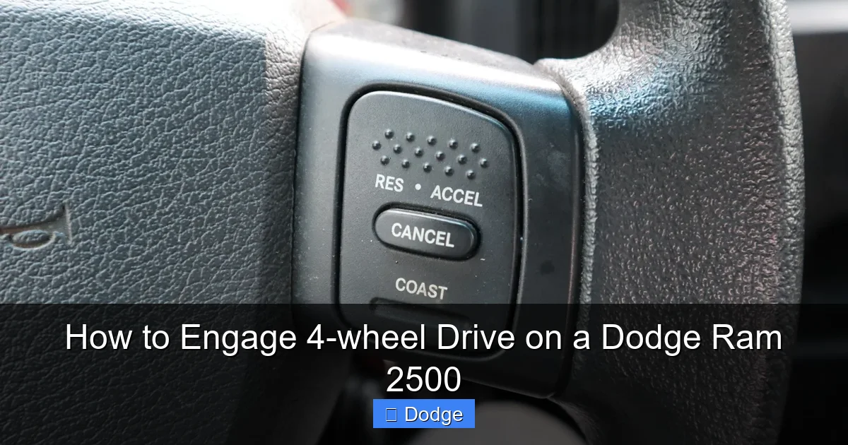 How to Engage 4-wheel Drive on a Dodge Ram 2500