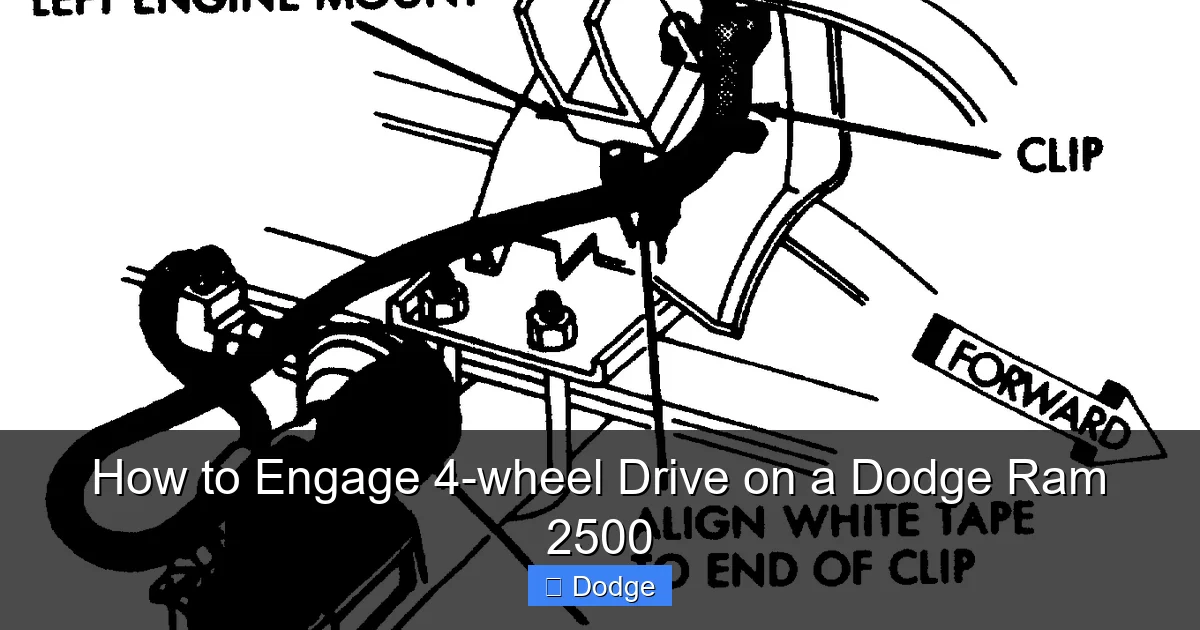 How to Engage 4-wheel Drive on a Dodge Ram 2500