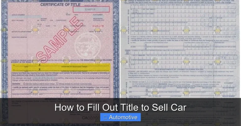 How to Fill Out Title to Sell Car