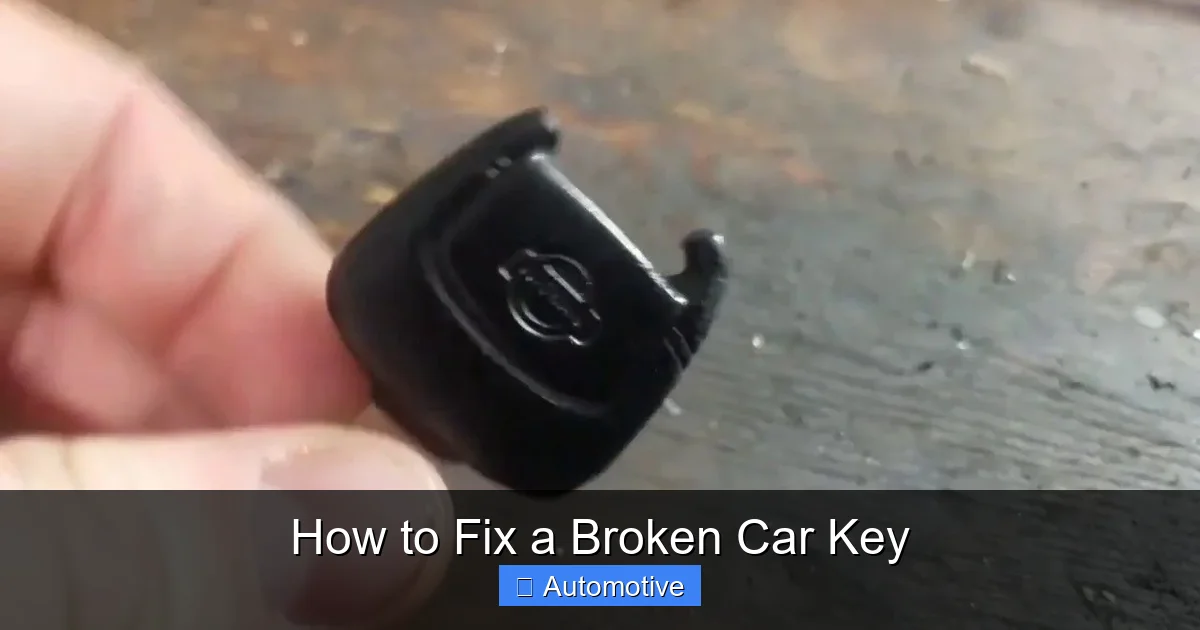 How to Fix a Broken Car Key